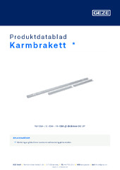 Karmbrakett  * Produktdatablad NB