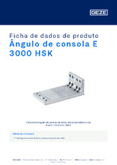 Ângulo de consola E 3000 HSK Ficha de dados de produto PT