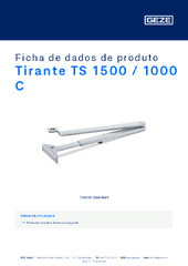 Tirante TS 1500 / 1000 C Ficha de dados de produto PT