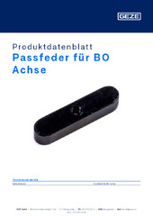 Passfeder für BO Achse Produktdatenblatt DE