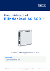 Blinddeksel AS 500  * Produktdatablad NB