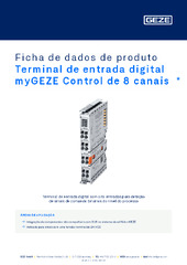 Terminal de entrada digital myGEZE Control de 8 canais  * Ficha de dados de produto PT