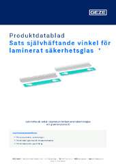 Sats självhäftande vinkel för laminerat säkerhetsglas  * Produktdatablad SV