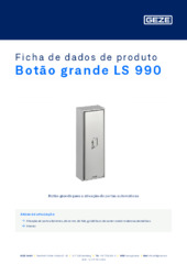 Botão grande LS 990 Ficha de dados de produto PT