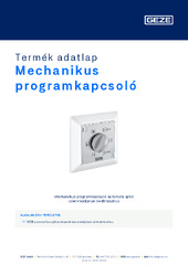 Mechanikus programkapcsoló Termék adatlap HU