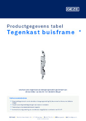 Tegenkast buisframe  * Productgegevens tabel NL