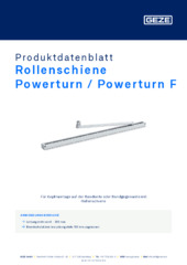Rollenschiene Powerturn / Powerturn F Produktdatenblatt DE