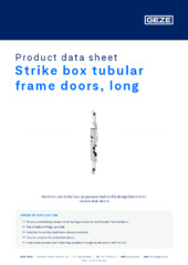 Strike box tubular frame doors, long Product data sheet EN