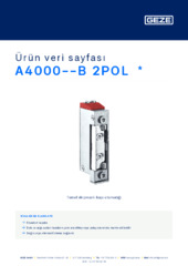 A4000--B 2POL  * Ürün veri sayfası TR