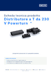 Distributore a T da 230 V Powerturn  * Scheda tecnica prodotto IT