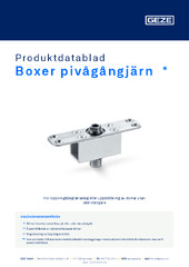 Boxer pivågångjärn  * Produktdatablad SV