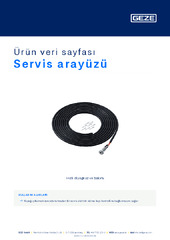Servis arayüzü Ürün veri sayfası TR