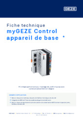 myGEZE Control appareil de base  * Fiche technique FR