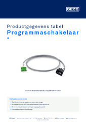 Programmaschakelaar  * Productgegevens tabel NL