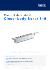 Closer body Boxer 3-6 Product data sheet EN
