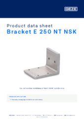 Bracket E 250 NT NSK Product data sheet EN