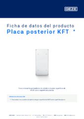 Placa posterior KFT  * Ficha de datos del producto ES