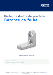 Batente da folha Ficha de dados de produto PT
