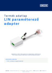 LIN paraméterező adapter Termék adatlap HU