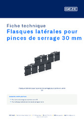 Flasques latérales pour pinces de serrage 30 mm Fiche technique FR