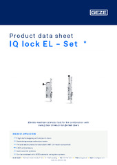 IQ lock EL - Set  * Product data sheet EN