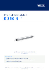 E 350 N  * Produktdatablad NB