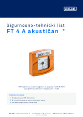 FT 4 A akustičan  * Sigurnosno-tehnički list HR