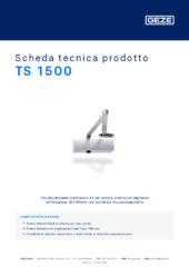 TS 1500 Scheda tecnica prodotto IT