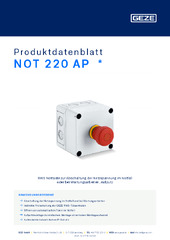 NOT 220 AP  * Produktdatenblatt DE
