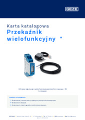 Przekaźnik wielofunkcyjny  * Karta katalogowa PL