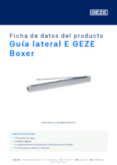 Guía lateral E GEZE Boxer Ficha de datos del producto ES