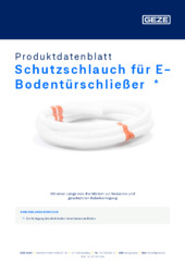 Schutzschlauch für E-Bodentürschließer  * Produktdatenblatt DE