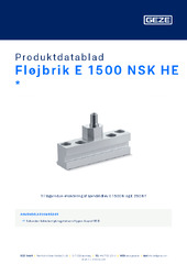 Fløjbrik E 1500 NSK HE  * Produktdatablad DA