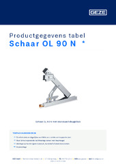 Schaar OL 90 N  * Productgegevens tabel NL