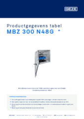 MBZ 300 N48G  * Productgegevens tabel NL