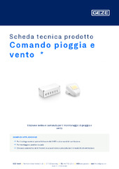 Comando pioggia e vento  * Scheda tecnica prodotto IT