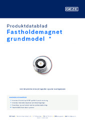 Fastholdemagnet grundmodel  * Produktdatablad DA
