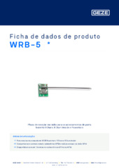 WRB-5  * Ficha de dados de produto PT
