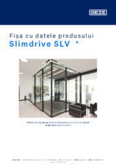 Slimdrive SLV  * Fișa cu datele produsului RO