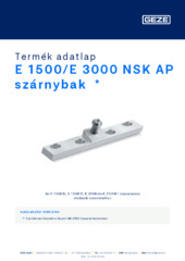 E 1500/E 3000 NSK AP szárnybak  * Termék adatlap HU