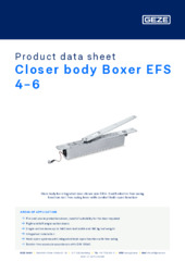 Closer body Boxer EFS 4-6 Product data sheet EN