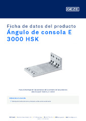 Ángulo de consola E 3000 HSK Ficha de datos del producto ES