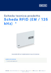 Scheda RFID (EM / 125 kHz)  * Scheda tecnica prodotto IT