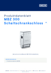 MBZ 300 Schaltschrankschloss  * Produktdatenblatt DE
