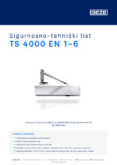 TS 4000 EN 1-6 Sigurnosno-tehnički list HR