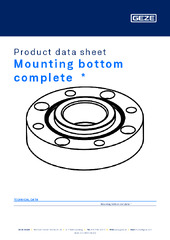 Mounting bottom complete  * Product data sheet EN