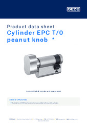 Cylinder EPC T/0 peanut knob  * Product data sheet EN