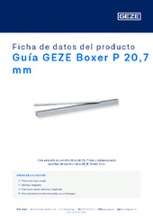 Guía GEZE Boxer P 20,7 mm Ficha de datos del producto ES