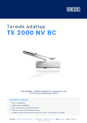 TS 2000 NV BC Termék adatlap HU