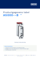 A5000--B  * Productgegevens tabel NL